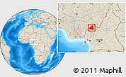 Shaded Relief Location Map of Menchum