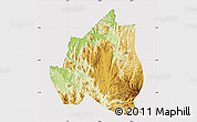 Physical Map of Menchum, cropped outside