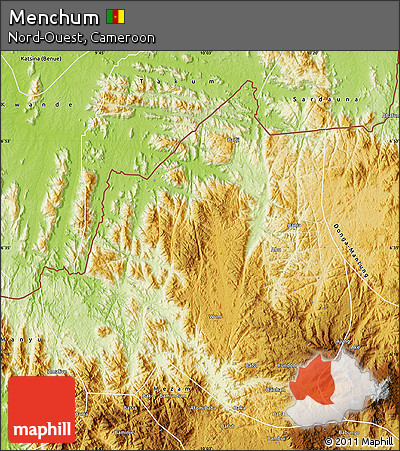 Physical Map of Menchum