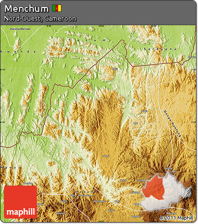 Physical Map of Menchum