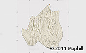 Shaded Relief Map of Menchum, cropped outside