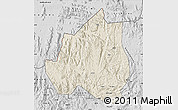 Shaded Relief Map of Menchum, desaturated