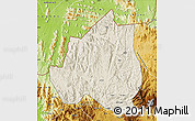 Shaded Relief Map of Menchum, physical outside