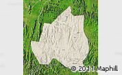Shaded Relief Map of Menchum, satellite outside