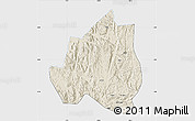 Shaded Relief Map of Menchum, single color outside