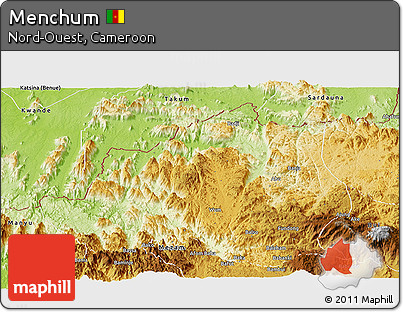 Physical Panoramic Map of Menchum