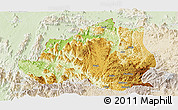 Physical Panoramic Map of Menchum, lighten