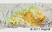 Physical Panoramic Map of Menchum, lighten, semi-desaturated