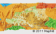 Physical Panoramic Map of Menchum, political outside