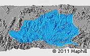 Political Panoramic Map of Menchum, desaturated
