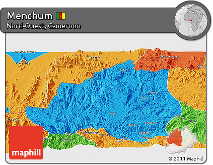 Political Panoramic Map of Menchum
