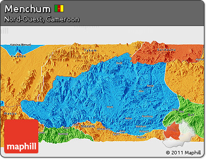 Political Panoramic Map of Menchum