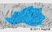 Political Panoramic Map of Menchum, lighten, desaturated