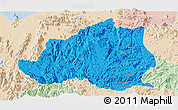Political Panoramic Map of Menchum, lighten