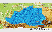 Political Panoramic Map of Menchum, physical outside