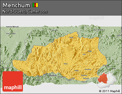 Savanna Style Panoramic Map of Menchum