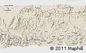 Shaded Relief Panoramic Map of Menchum