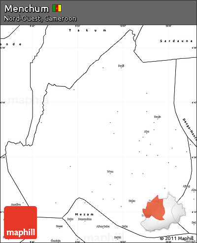 Blank Simple Map of Menchum