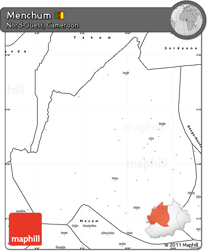 Blank Simple Map of Menchum