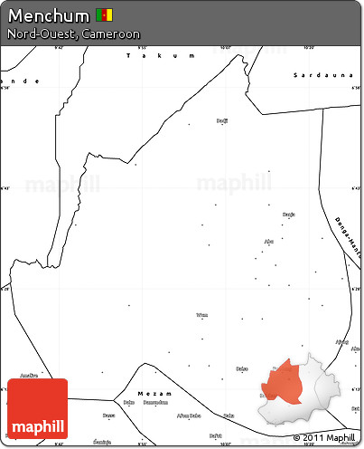 Blank Simple Map of Menchum