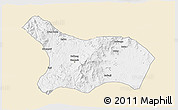 Classic Style 3D Map of Mezam, single color outside