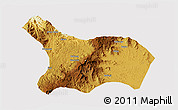 Physical 3D Map of Mezam, cropped outside