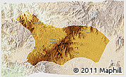 Physical 3D Map of Mezam, lighten