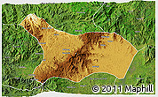 Physical 3D Map of Mezam, satellite outside