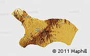 Physical 3D Map of Mezam, single color outside