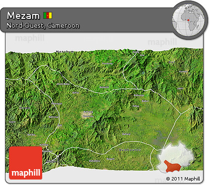 Satellite 3D Map of Mezam