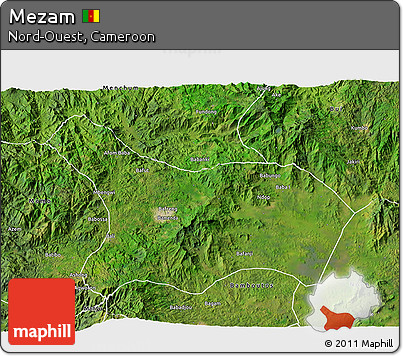 Satellite 3D Map of Mezam