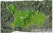 Satellite 3D Map of Mezam, semi-desaturated