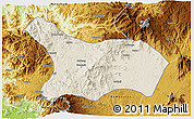 Shaded Relief 3D Map of Mezam, physical outside