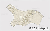 Shaded Relief 3D Map of Mezam, single color outside