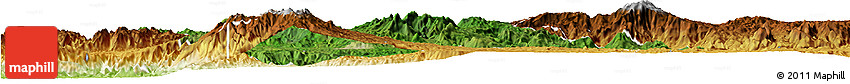 Satellite Horizon Map of Mezam, physical outside