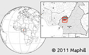 Blank Location Map of Mezam, highlighted country, highlighted parent region