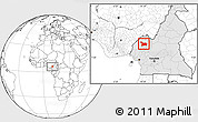 Blank Location Map of Mezam, highlighted country