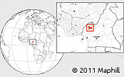 Blank Location Map of Mezam, highlighted parent region