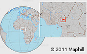 Gray Location Map of Mezam