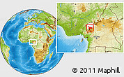 Physical Location Map of Mezam, highlighted parent region