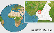 Satellite Location Map of Mezam, highlighted country