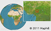 Satellite Location Map of Mezam