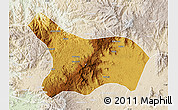 Physical Map of Mezam, lighten