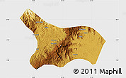 Physical Map of Mezam, single color outside