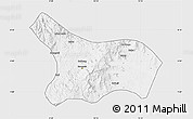 Silver Style Map of Mezam, single color outside