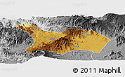 Physical Panoramic Map of Mezam, desaturated