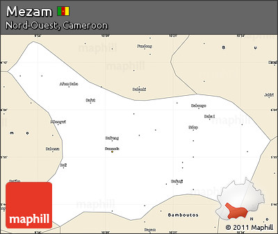Classic Style Simple Map of Mezam