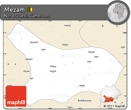 Classic Style Simple Map of Mezam