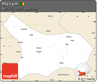 Classic Style Simple Map of Mezam