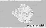 Gray 3D Map of Momo, single color outside